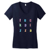 fuck pizza Women's V-Neck T-Shirt