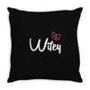 Wifey white Throw Pillow