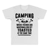 Camping Where Friends And Marshmallow Get Toasted At The Same Time All Over Men's T-shirt