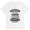 Super Cool Grandad Of A Freaking Awesome Granddaughter V-Neck Tee