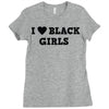 i love black girls Ladies Fitted T-Shirt