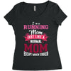 running mom white Women's Triblend Scoop T-shirt