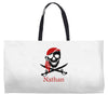 personalized pirate Weekender Totes
