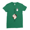 Peek a Boo with Pocket Baby Boy Ladies Fitted T-Shirt