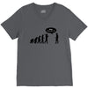 stop following me funny darwins evolution parody mens white t shirt V-Neck Tee