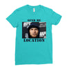 send me location khabib Ladies Fitted T-Shirt