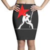 he clash inspired long sleeve Pencil Skirts