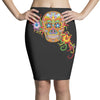 women's sugar skull purple Pencil Skirts
