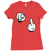mickey fuck you rouge Ladies Fitted T-Shirt