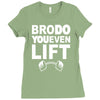 bro do you even lift baseball raglan Ladies Fitted T-Shirt