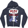 nuke the whales funny Zipper Hoodie