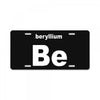 beryllium License Plate