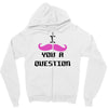 i mustache you a question pink mustache Zipper Hoodie