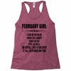 Super February Girl Racerback Tank
