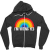 I Am Voting Yes Zipper Hoodie