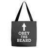 obey the beard funny Tote Bags