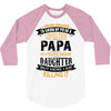 Super Cool Papa Of A Freaking Awesome Daughter 3/4 Sleeve Shirt
