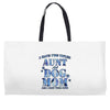 i have two tıtles aunt and dogmom an i rock them both flowers Weekender Totes