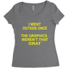 i went outside once Women's Triblend Scoop T-shirt
