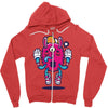 all seeing bunny Zipper Hoodie