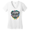 pug face Women's V-Neck T-Shirt