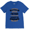 Super Cool Father Of A Freaking Awesome Daughter V-Neck Tee