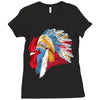 chief many feathers Ladies Fitted T-Shirt