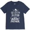 You Cant Scare Me I am Biker Father V-Neck Tee