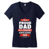 proud dad son Women's V-Neck T-Shirt