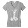thorshammer mj&ouml;lnir odin wikinger germanen Women's V-Neck T-Shirt