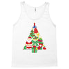 christmas tree made of bells stocking santa Tank Top