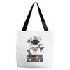 who loves miniatur schnauzer Tote Bags