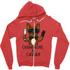 champagne and caviar Zipper Hoodie