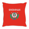 snowman christmas Throw Pillow