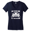 my other ride is a time machine Women's V-Neck T-Shirt
