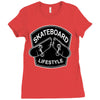 skateboard Ladies Fitted T-Shirt