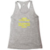 i went outside once Racerback Tank