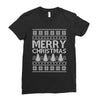 ugly merry christmas Ladies Fitted T-Shirt