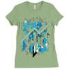 blue vectorfunk Ladies Fitted T-Shirt
