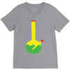 rasta bong water pipe slide insert stem filtered V-Neck Tee