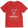 santa capricorn christmas ugly t shirts V-Neck Tee