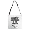 Greatest Girlfriend In The Universe Adjustable Strap Totes