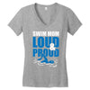 swim mom loud and proud sports athlete athletic Women's V-Neck T-Shirt