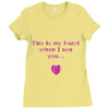this is my heart when i see you Ladies Fitted T-Shirt