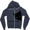 black cats rule Zipper Hoodie