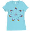 rainbow flower Ladies Fitted T-Shirt