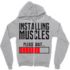 new installing muscle Zipper Hoodie