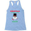 christmas baking team crew snowman Racerback Tank