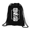 v2 eat sleep fish Drawstring Bags
