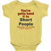 hand it to short people Baby Bodysuit
